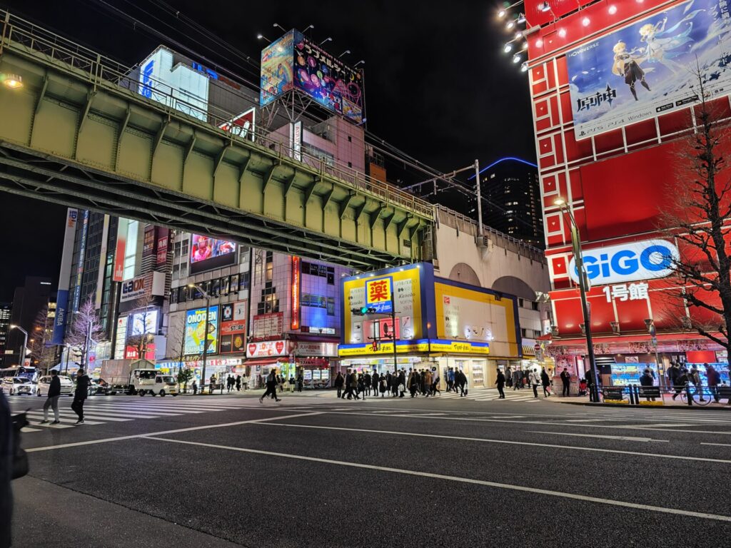 夜間に撮影した風景写真